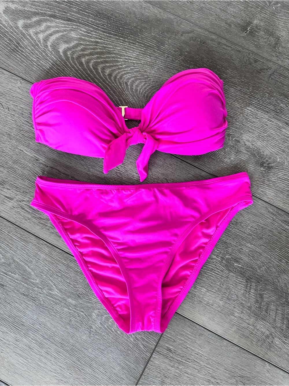 Women’s Kate Spade Pink Bandeau Tie Bikini Set
